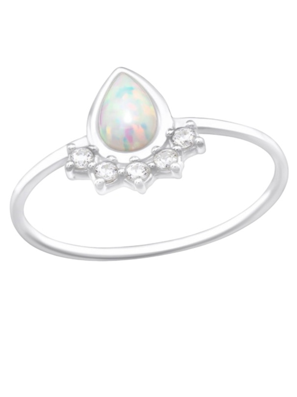 Sterling Silver Pearl Opal Ring